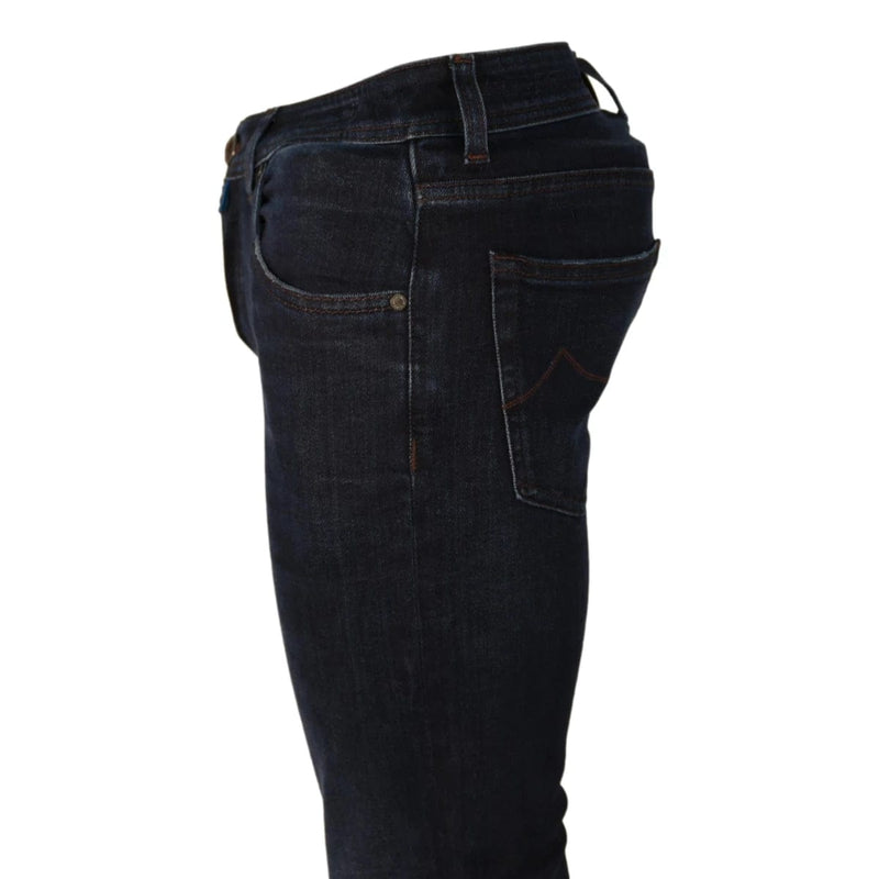 JACOB COHEN JEANS BROEK 37 / DONKER DENIM JACOB COHEN - Slim fit dark washed 5 pocket jeans - Match Laren