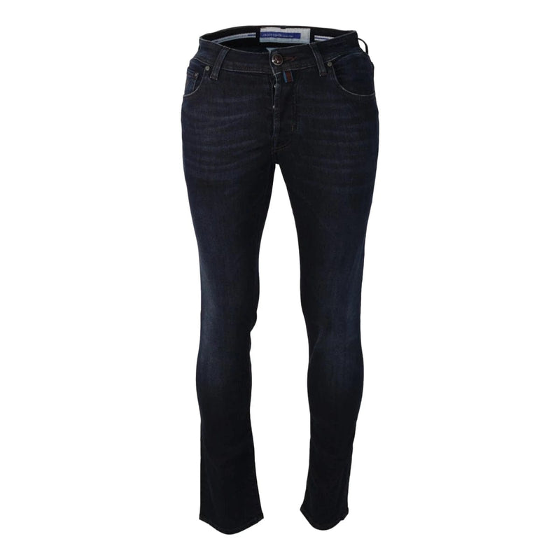 JACOB COHEN JEANS BROEK 37 / DONKER DENIM JACOB COHEN - Slim fit dark washed 5 pocket jeans - Match Laren