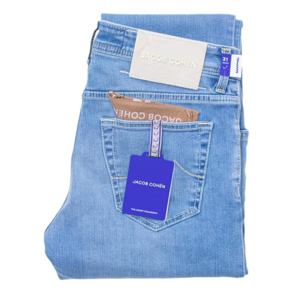 JACOB COHEN JEANS BROEK Jacob Cohën Nick Slim Licht Blauw - Match Laren