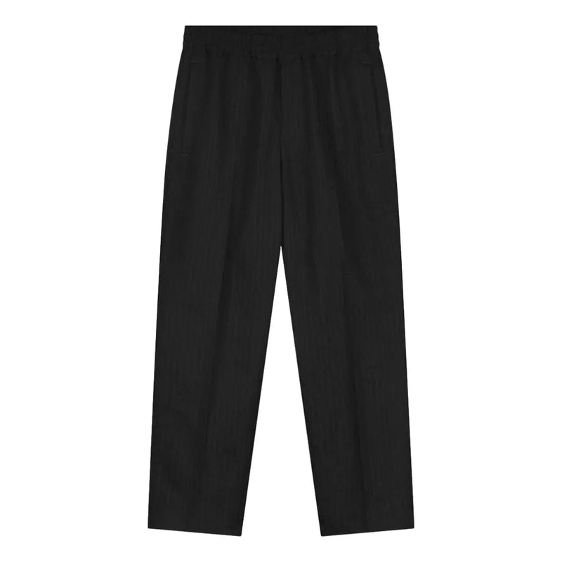 OLAF M BROEK Olaf Pinstripe Slim Elastische Broek Zwart - Match Laren