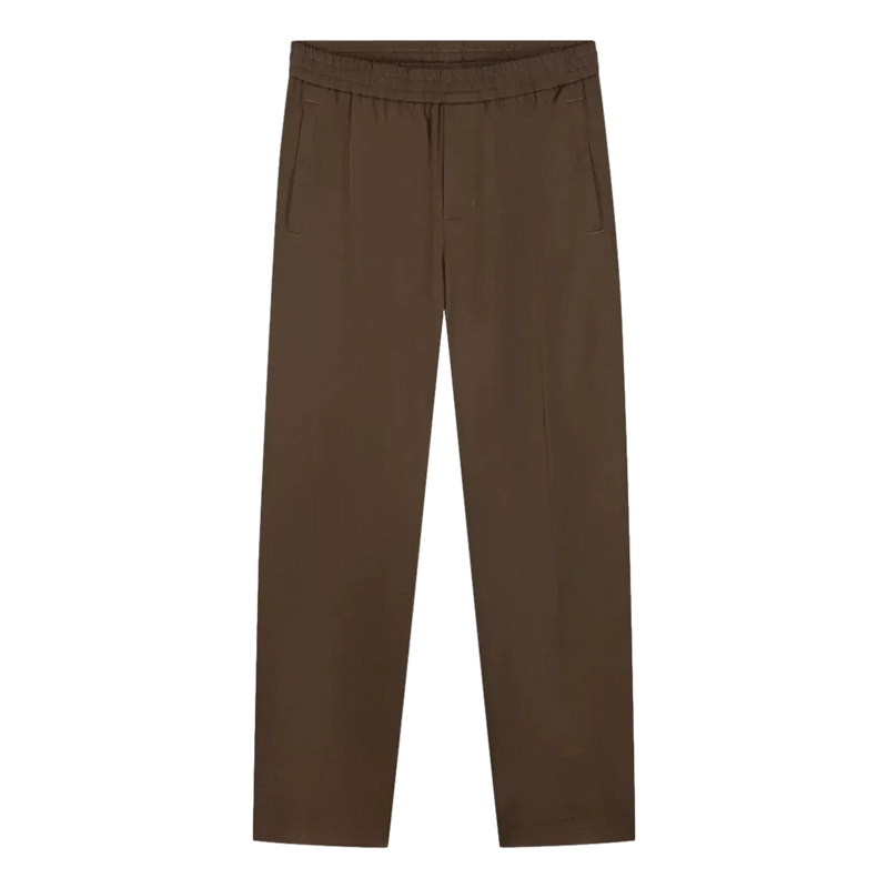 OLAF M BROEK S / BRUIN Olaf Slim Elasticated Trousers Brown  - Match Laren