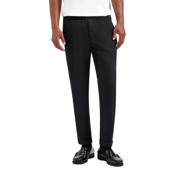 OLAF M BROEK S / ZWART Olaf Broek Slim Elasticated Zwart - Match Laren