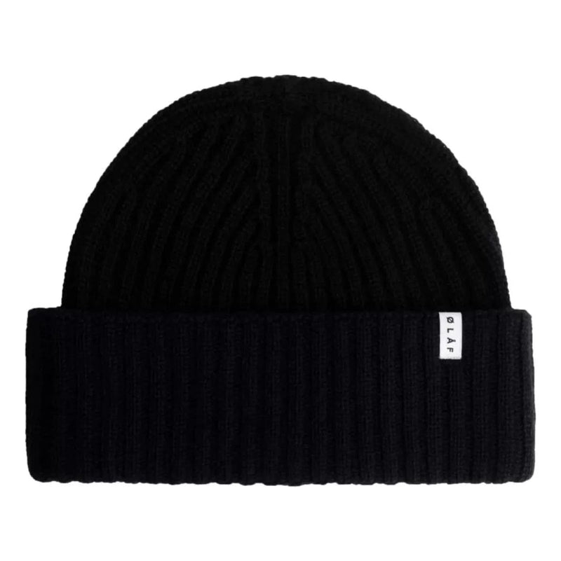 OLAF M MUTS ONE / ZWART Olaf Wool Beanie Zwart - Match Laren