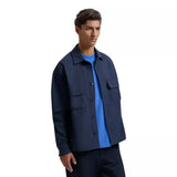 OLAF M SHIRT L / MARINE Olaf Bonded Pocket Overhemd Donkerblauw - Match Laren