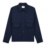 OLAF M SHIRT L / MARINE Olaf Bonded Pocket Overhemd Donkerblauw - Match Laren