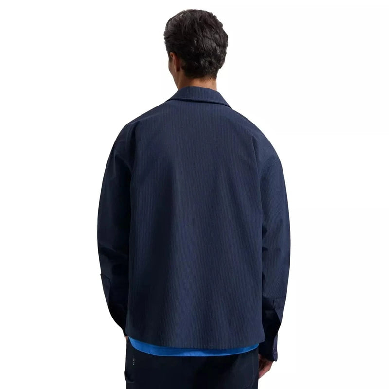 OLAF M SHIRT L / MARINE Olaf Bonded Pocket Overhemd Donkerblauw - Match Laren