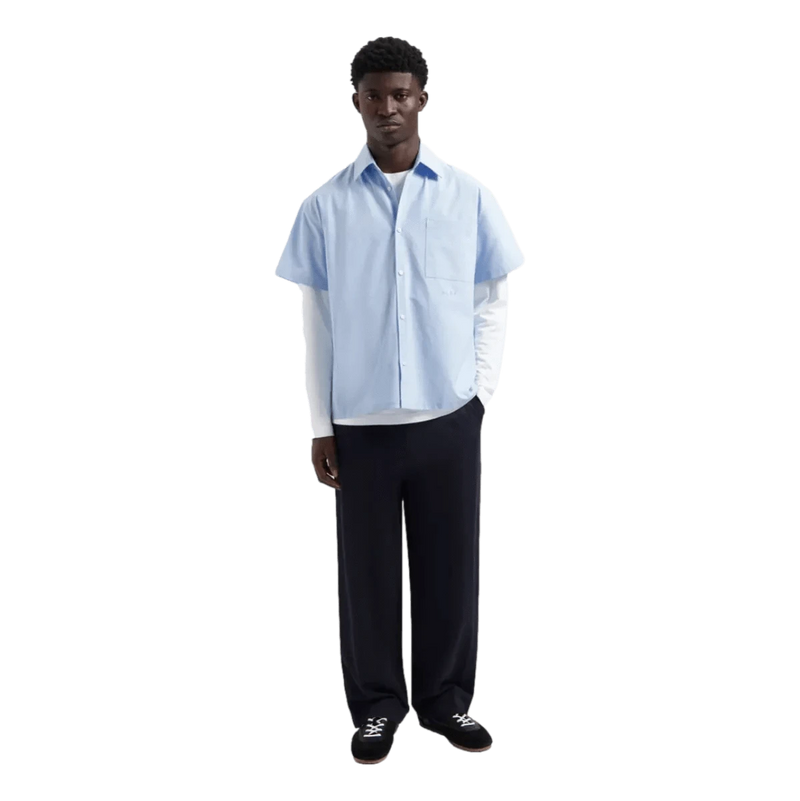 OLAF M SHIRT Olaf Boxy Shirt Mini Check Lichtblauw - Match Laren
