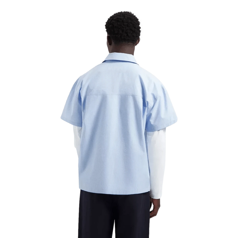 OLAF M SHIRT Olaf Boxy Shirt Mini Check Lichtblauw - Match Laren