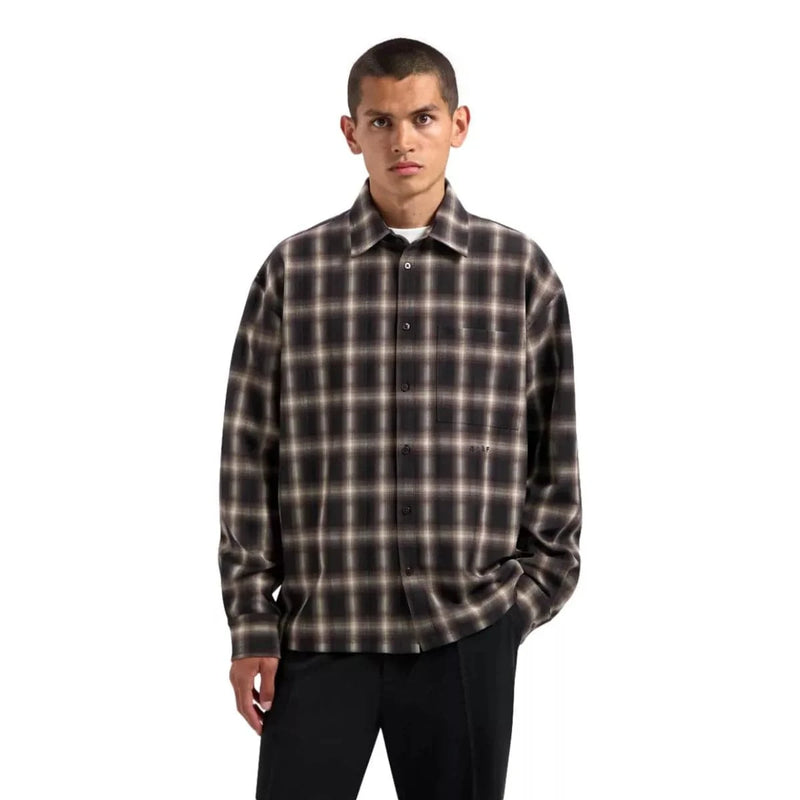 OLAF M SHIRT OLAF Plaid Boxy Shirt Bruin - Match Laren