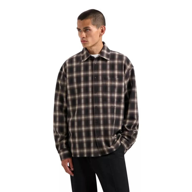 OLAF M SHIRT OLAF Plaid Boxy Shirt Bruin - Match Laren