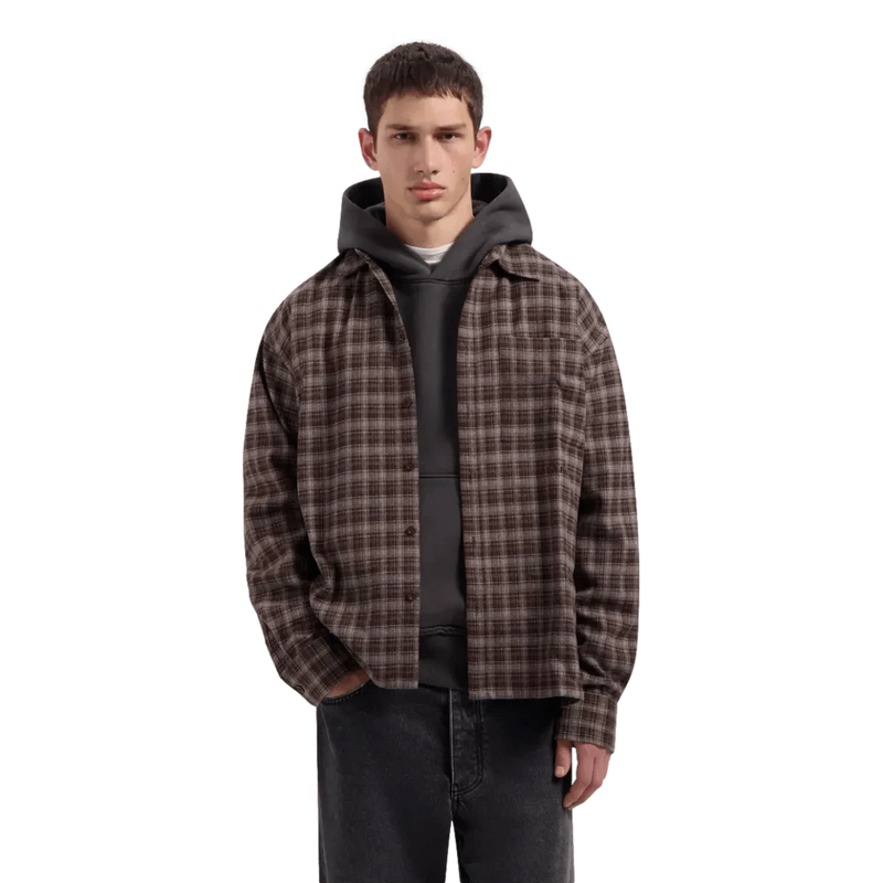 OLAF M SHIRT Olaf Plaid Boxy Shirt Hot Fudge - Match Laren