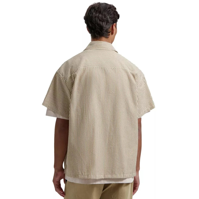 OLAF M SHIRT Olaf Seersucker Stripe Shirt Cinnamon - Match Laren