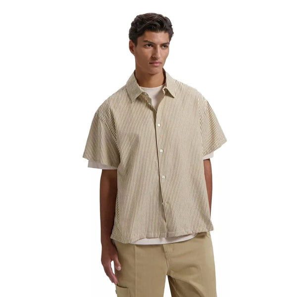 OLAF M SHIRT Olaf Seersucker Stripe Shirt Cinnamon - Match Laren