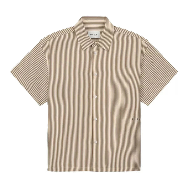 OLAF M SHIRT Olaf Seersucker Stripe Shirt Cinnamon - Match Laren
