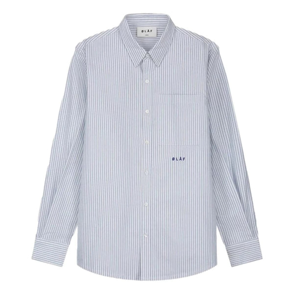 OLAF M SHIRT OLAF Shirt Oxford Blauw/Wit - Match Laren