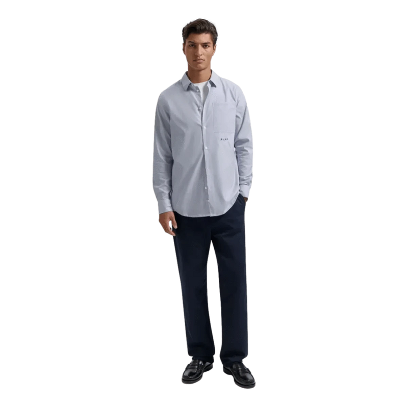 OLAF M SHIRT Olaf Shirt Oxford Stripe Marine Combi - Match Laren