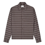 OLAF M SHIRT S / BRUIN COMBI Olaf Plaid Boxy Shirt Hot Fudge - Match Laren