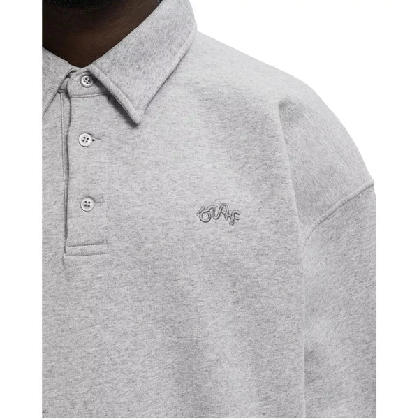 OLAF M SWEATER Olaf Signature Polo Oversized Lichtgrijs - Match Laren