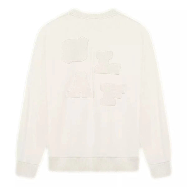 OLAF M SWEATER Olaf Varsity Crewneck Sweater Off White - Match Laren
