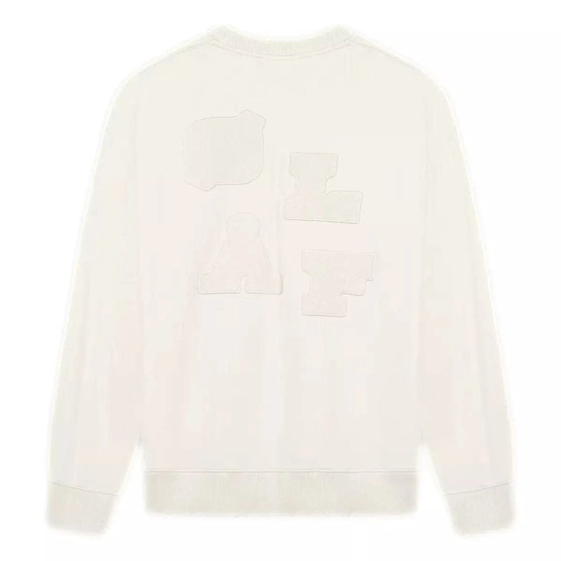 OLAF M SWEATER Olaf Varsity Crewneck Sweater Off White - Match Laren
