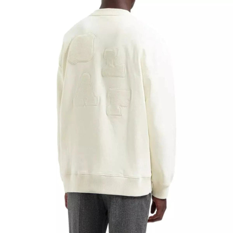 OLAF M SWEATER Olaf Varsity Crewneck Sweater Off White - Match Laren