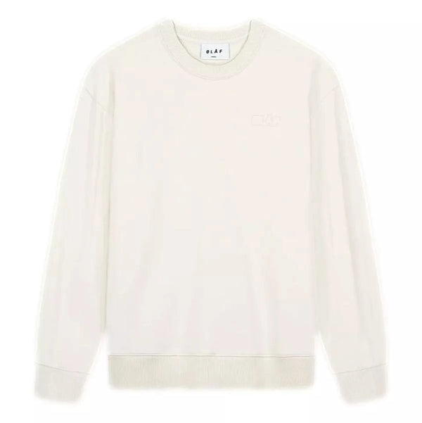 OLAF M SWEATER Olaf Varsity Crewneck Sweater Off White - Match Laren