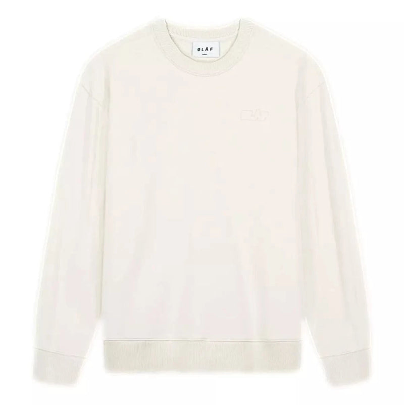 OLAF M SWEATER Olaf Varsity Crewneck Sweater Off White - Match Laren