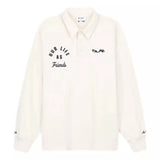 OLAF M SWEATER Olaf Varsity Polo Sweater Off White - Match Laren