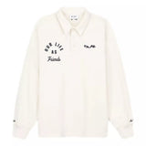 OLAF M SWEATER Olaf Varsity Polo Sweater Off White - Match Laren