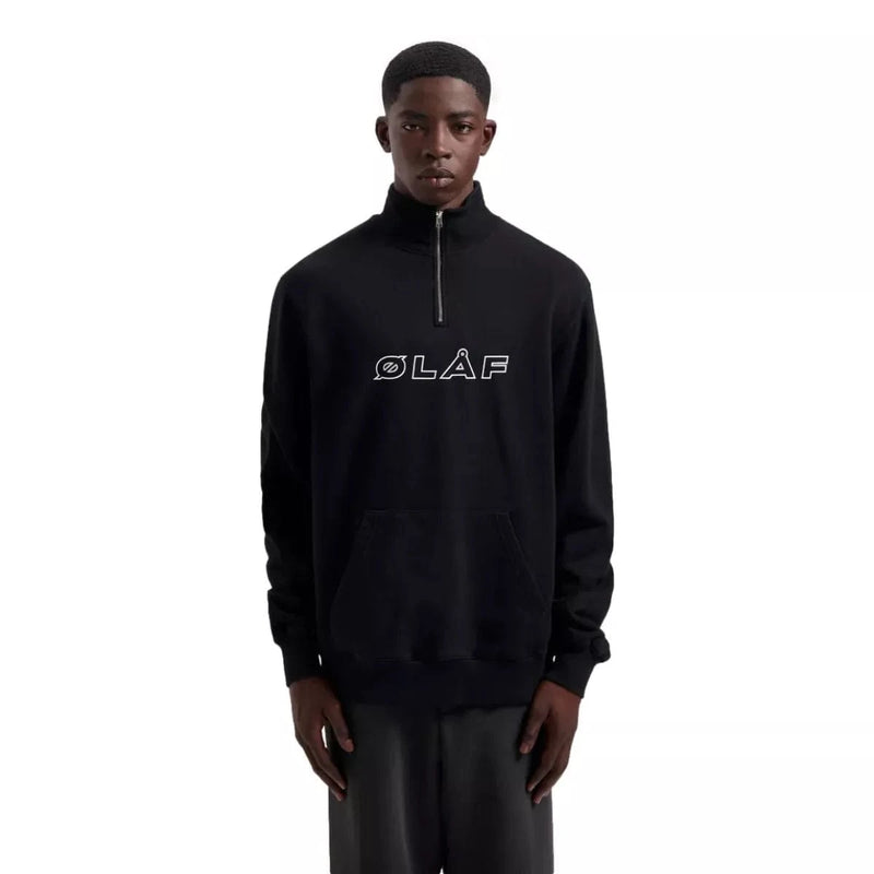 OLAF M SWEATER XS / ZWART OLAF Italic Zip Sweater Zwart - Match Laren