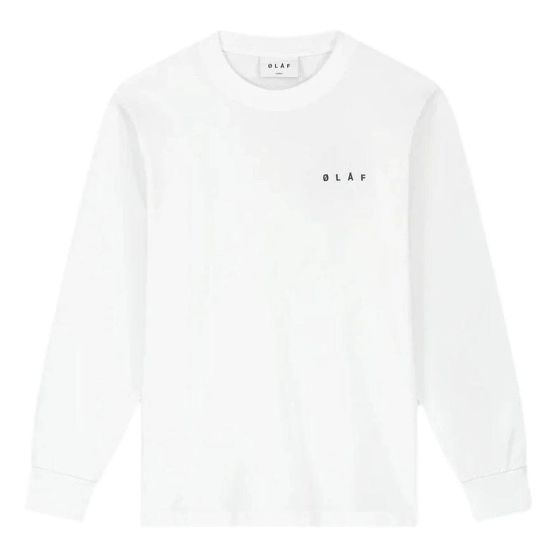OLAF M T-SHIRT OLAF Long Sleeve Pixelated Face Tee Wit - Match Laren