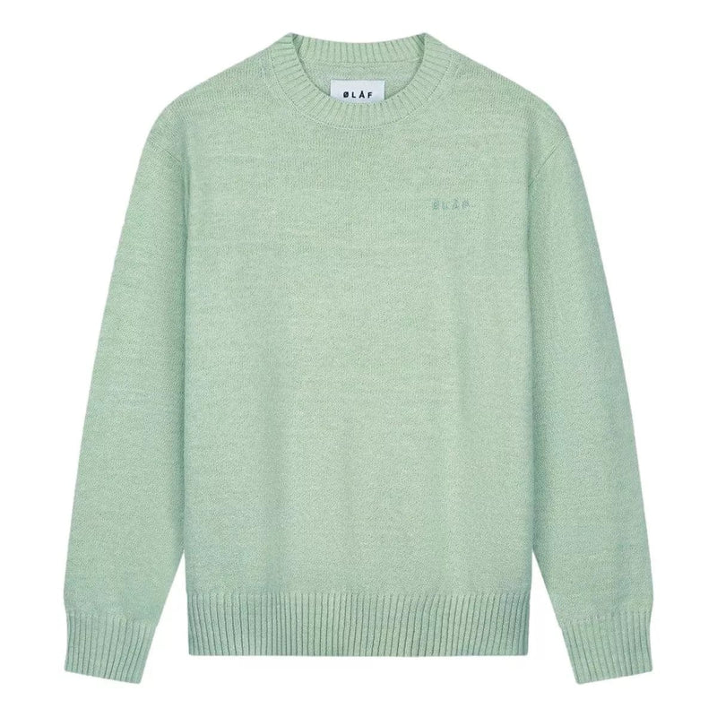 OLAF M TRUI Olaf Essential Knit Trui Licht Groen - Match Laren