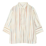 PAUL SMITH M BLOUSE 34 / ECRU COMBI Paul Smith Signature Stripe Silk Shirt - Multicolour