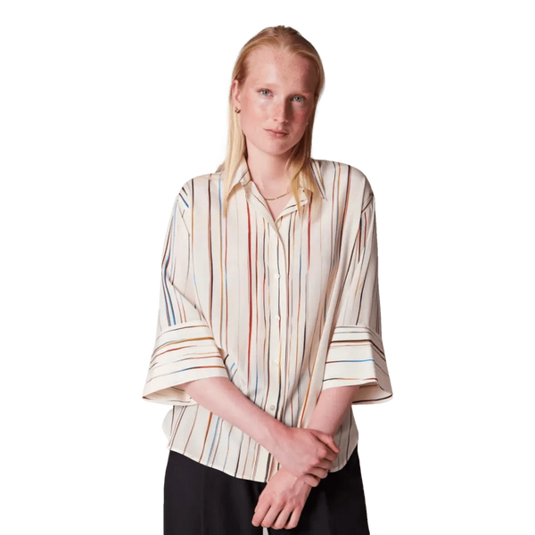 PAUL SMITH M BLOUSE Paul Smith Signature Stripe Silk Shirt - Multicolour