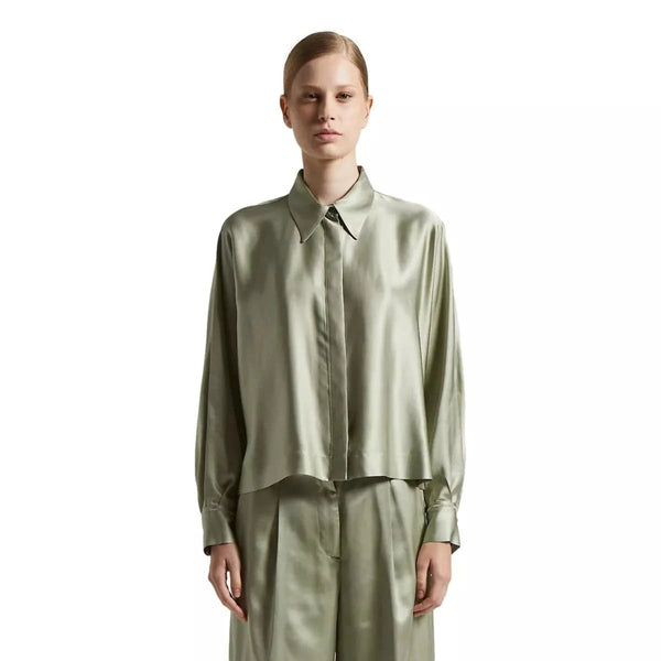 PESERICO M BLOUSE 36 / WASABI GROEN Peserico Blouse Wasabi Groen - Match Laren