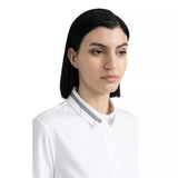 PESERICO M BLOUSE 42 / WIT COMBI Peserico Popeline En Katoenen Jersey Overhemd Wit - Match Laren