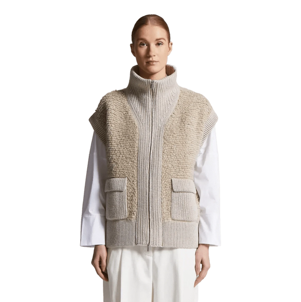 PESERICO M BODYWARMER 36 / LICHTBRUIN Peserico Bodywarmer Fur Lichtbruin - Match Laren