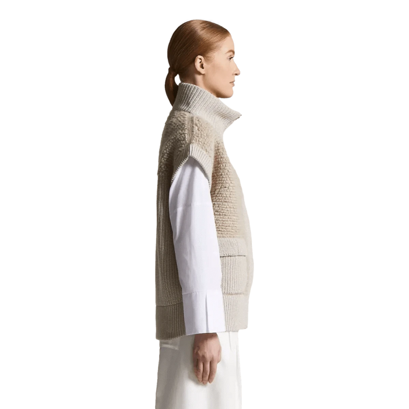 PESERICO M BODYWARMER Peserico Bodywarmer Fur Lichtbruin - Match Laren