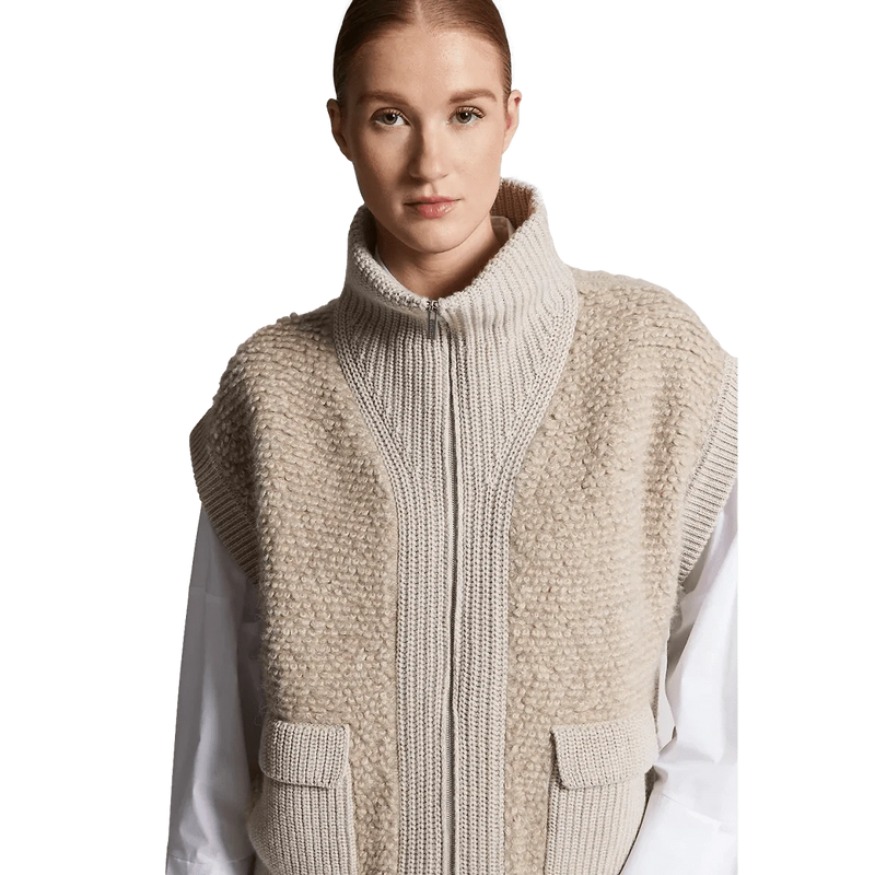 PESERICO M BODYWARMER Peserico Bodywarmer Fur Lichtbruin - Match Laren