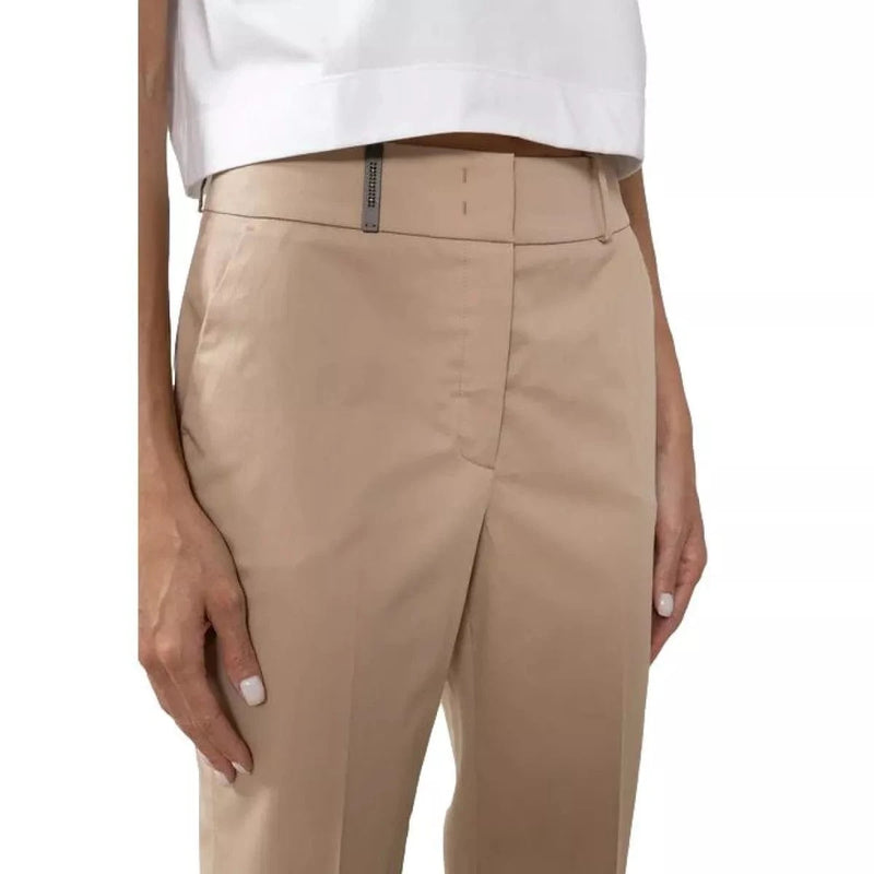 PESERICO M BROEK 38 / CAMEL Peserico Dames Broek Camel - Match Laren