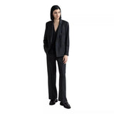 PESERICO M BROEK 42 / ANTRACIET Peserico Lurex Wollen Flanellen Klassieke Broek Antraciet - Match Laren