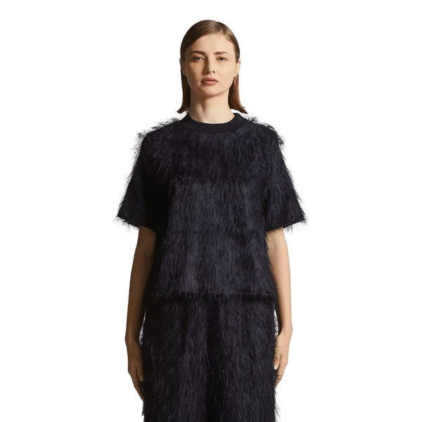 PESERICO M TOP 36 / DONKER BLAUW Peserico T-Shirt Fur Donkerblauw - Match Laren