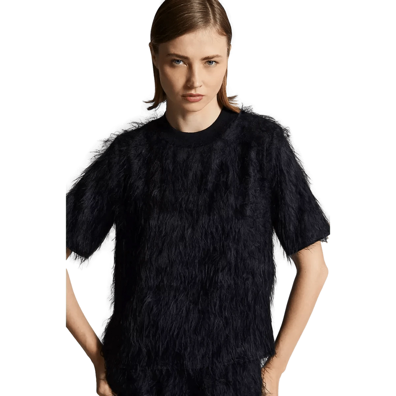 PESERICO M TOP Peserico T-Shirt Fur Donkerblauw - Match Laren