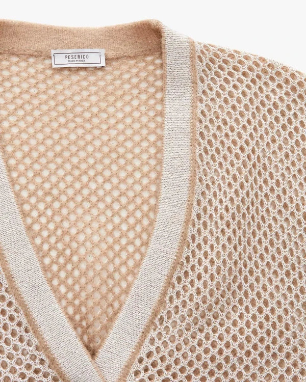 PESERICO M VEST Peserico Cardigan Sand - Match Laren