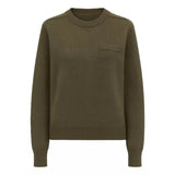 PESERICO Peserico Pullover Met Detail Olijfgroen - Match Laren
