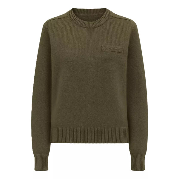 PESERICO Peserico Pullover Met Detail Olijfgroen - Match Laren