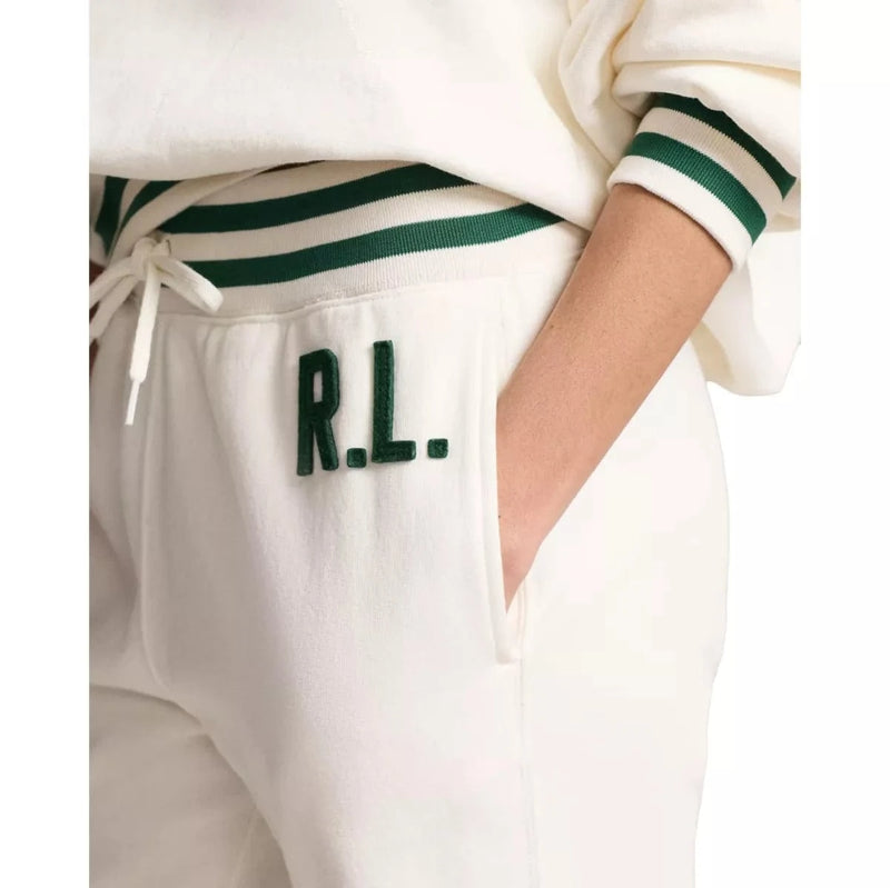 POLO RALPH LAUREN J BROEK L / OFF WHITE COMBI Polo Ralph Lauren Fleece Joggingbroek Off White - Match Laren