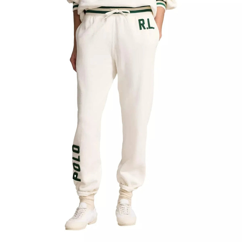POLO RALPH LAUREN J BROEK L / OFF WHITE COMBI Polo Ralph Lauren Fleece Joggingbroek Off White - Match Laren
