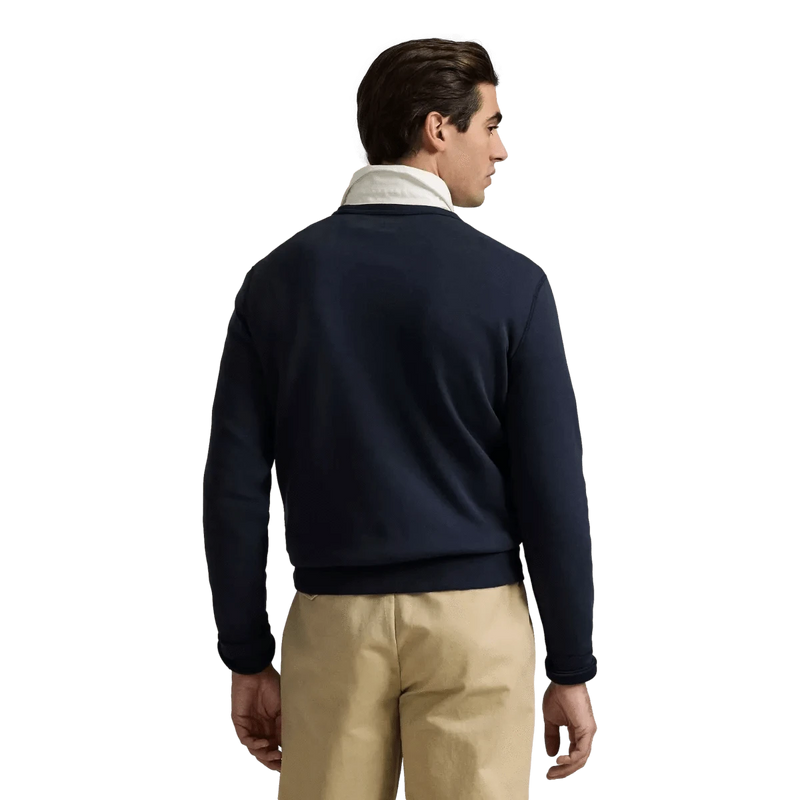 POLO RALPH LAUREN J SWEATER Polo Ralph Lauren Double-Knit Sweater Marine - Match Laren