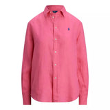 POLO RALPH LAUREN M BLOUSE Polo Ralph Lauren Classic fit linnen overhemd dames roze - Match Laren